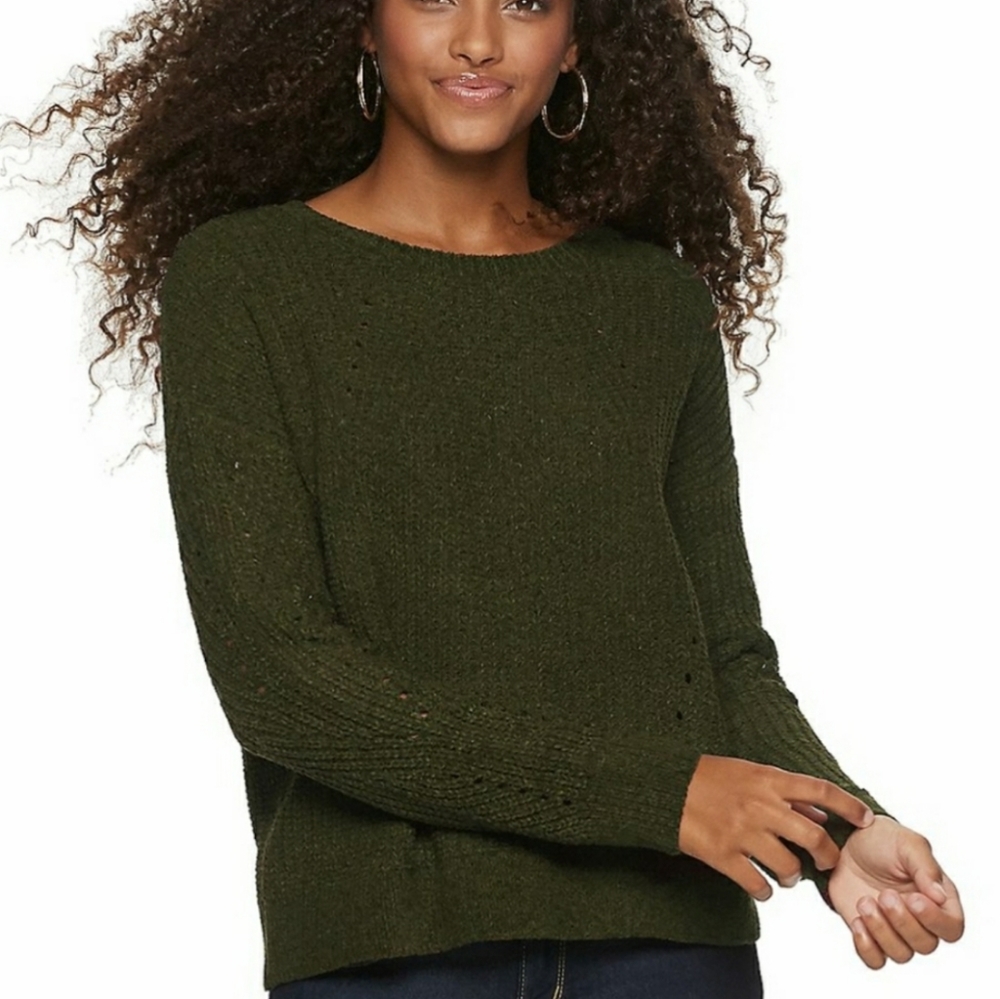 SO Chenille Long Sleeve Tunic Sweater NWOT